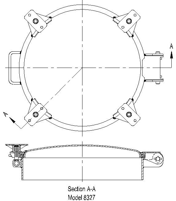 20" 316SS ASME Full Opening Manhole Assembly - Image 2